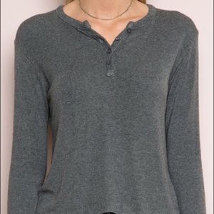 Brandy Melville grey long sleeve Henley